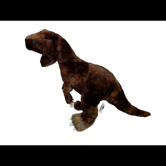 Jurassic World Brown Dinosaur T-Rex Plush 10” X 13” Stuffed Toy EUC - Picture 3 of 10